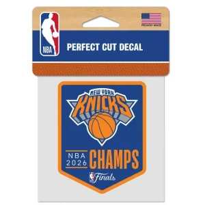 New York Knicks Wincraft 2026 NBA Champions Perfect Cut Decal 4x4