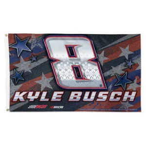 Kyle Busch 2026 Wincraft #8 RCR Racing Patriotic 3x5 Deluxe Flag