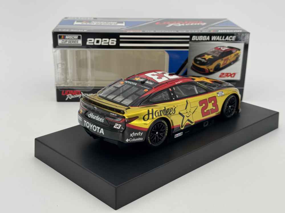 Bubba Wallace 2026 Lionel Racing #23 Hardee's COLOR CHROME Toyota Camry 1/24 - Image 4