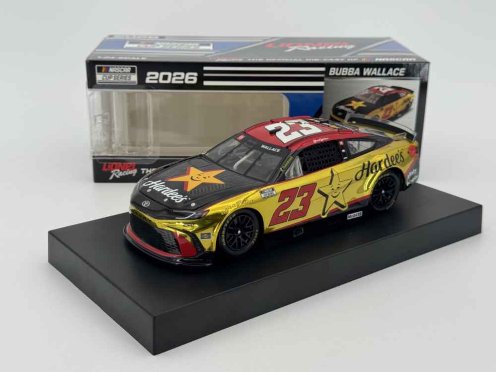 Bubba Wallace 2026 Lionel Racing #23 Hardee's COLOR CHROME Toyota Camry 1/24