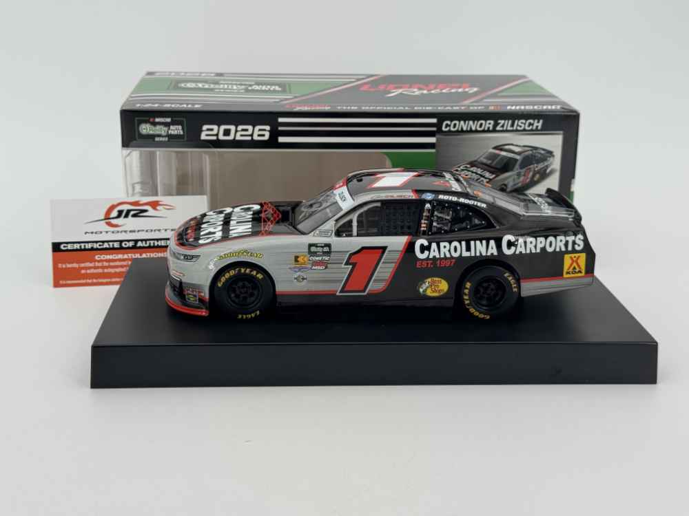 Connor Zilisch 2026 Lionel Racing #1 Carolina Carports AUTOGRAPHED Camaro 1/24 - Image 3