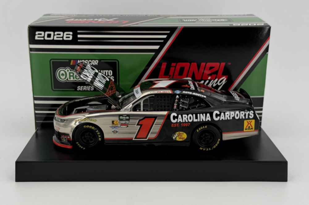 Connor Zilisch 2026 Lionel #1 Carolina Carports COLOR CHROME Chevy Camaro 1/24 - Image 2