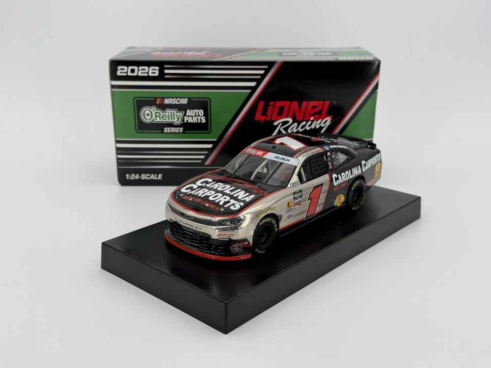 Connor Zilisch 2026 Lionel #1 Carolina Carports COLOR CHROME Chevy Camaro 1/24