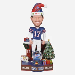 Josh Allen NFL FOCO #17 Buffalo Bills Snow Globe Bobblehead.